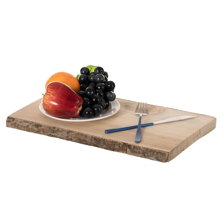 16 Rustic Natural Tree Log Wooden Rectangular Shape Serving Tray Cutting Board